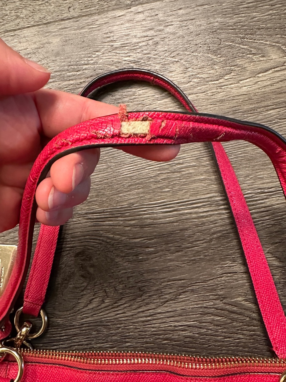 Coach F57620 Raspberry Pink Saffiano Leather Tote Shoulder Bag - Picture 7 of 7